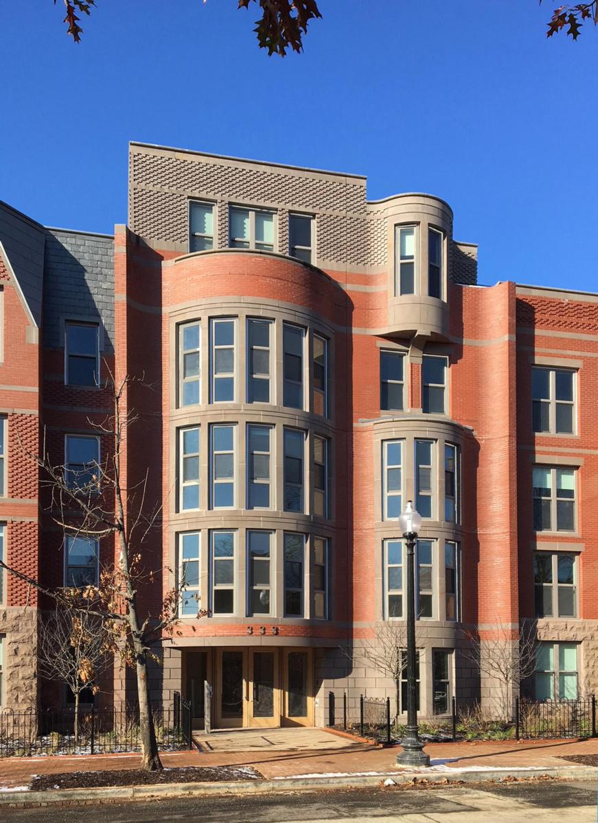 Image of the bricked exterior of a building known as The Hine